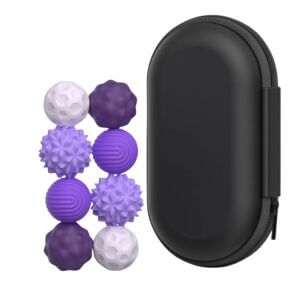 Silikonowe fioletowe magnetyczne kulki sensoryczne – antystresowe kulki do skupienia i odprężenia.